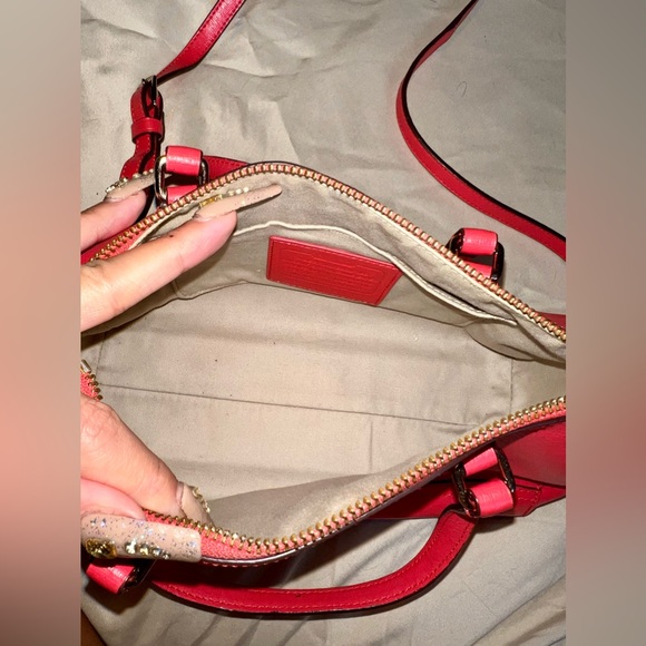 COACH SAFFIANO LEATHER MINI SATCHEL - Picture 7 of 9